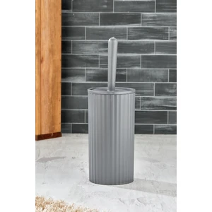 Este - Çizgili Yuvarlak Kapaklı Wc Banyo Fırçası - Tuvalet Fırçası