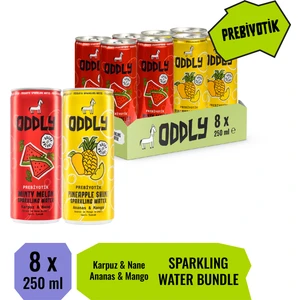 Oddly Saçma İyi Gazlı Içecek Hero İkilisi! Karpuz-Nane, Ananas-Mango Kutu 250 ml 8  Adet
