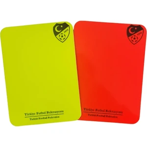 Sarı Kırmızı Kart, Hakem Kartı, Tff Baskılı, Parlak 11x8cm