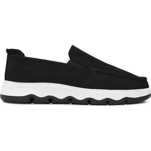 Erkek Siyah Nubuk Deri Comfort Loafer 25SFD6604V3