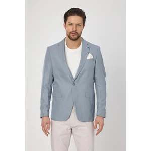 Alturo Erkek Bej Ilkbahar-Yaz Petek Desenli Regular Fit Blazer Ceket
