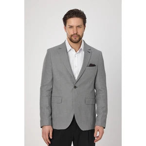 Alturo Erkek Bej Ilkbahar-Yaz Petek Desenli Regular Fit Blazer Ceket