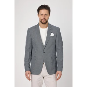 Alturo Erkek Bej Ilkbahar-Yaz Petek Desenli Regular Fit Blazer Ceket