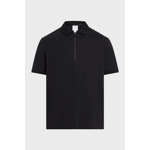 Calvin Klein Büyük Beden Pamuklu Regular Fit Fermuarlı Polo Yaka T Shirt K10K114570BEH Erkek Polo Yaka T Shirt K10K114570 Beh