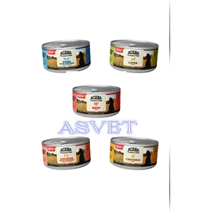 Asvet Premium Kedi Konservesi Karışık 5 Adet