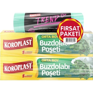 Orta Boy Buzdolabı Poşeti 20'li + Büzgülü Çöp Torbası 10'lu, Sızdırmaz, Yırtılmaz, Dayanıklı, Gıda Saklama İçin, Mutfak, Ofis, Bahçe, Depo

