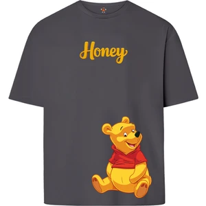 Honey The Pooh Çift Iplik Dokumalı Unisex Premium T-Shirt