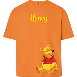 Honey The Pooh Çift Iplik Dokumalı Unisex Premium T-Shirt
