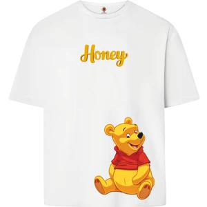 Honey The Pooh Çift Iplik Dokumalı Unisex Premium T-Shirt