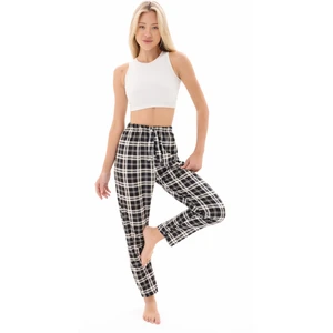 Kadın Desenli Yumuşak Dokulu Örme Süet Kadife Pijama Altı