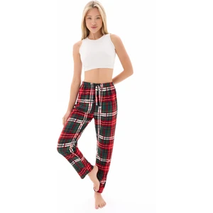 Kadın Desenli Yumuşak Dokulu Örme Süet Kadife Pijama Altı