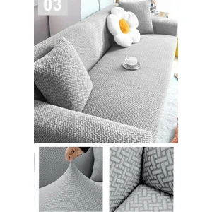 Hansarayhome Hansaray Tuğla Desen Koltuk Örtüsü Lastikli Kayma Yapmayan Çekyat Kanepe Kılıfı 1 Adet