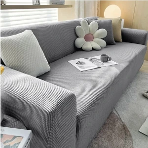 Hansarayhome Hansaray Likrali Streç Lastikli Esnek Yikanabilir Kare Desen Üç Kişilik Kotuk Örtüsü Koltuk Kılıfı