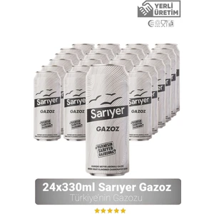 Sarıyer Gazoz Sarıyer Karışık Aromalı Gazoz 330 ml x 24'lü Ferahlatıcı Lezzet ile Türkiye Üretimi