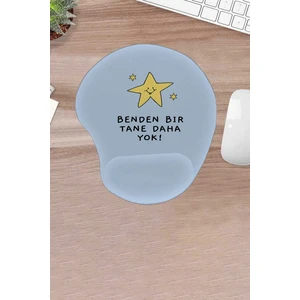 Damla, Mavi, Benden Bir Tane Daha Yok, Bilek Destekli, Konforlu Mousepad, Bilgisayar ve Laptop Faresi Pedi