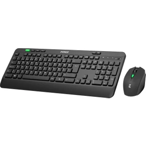 KM-2620 Siyah USB Sessiz Switch Ince Kablosuz Q Multimedia Klavye + Mouse Set