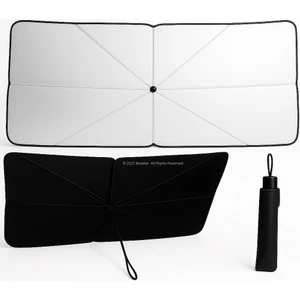 Katlanabilir Şemsiye Tipi Güneşlik 140X80 cm Uv Koruma Isı Yalıtımı Kolay Kurulum
