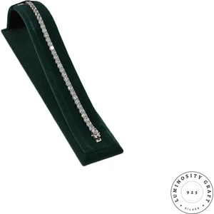 4.8mm Su Yolu 925 Ayar Gümüş Özel Taşlı Kadın Bileklik