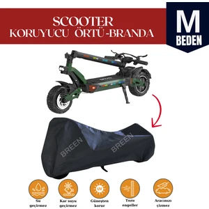 Elektrikli Scooter Brandası, M Beden, Siyah Koruyucu Örtü- Su Geçirmez