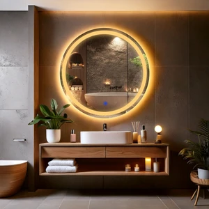 Aura Led'li Kumlamalı Lavabo & Banyo Aynası (Dokunmatik Sensörlü)