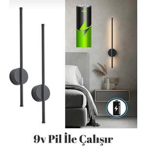 Philips Led'li Modern Dekoratif Pilli LED Duvar Aplik 70 cm Siyah ( 1 Adet )