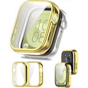 Nezih Case  Huawei Watch Fit 3 Uyumlu Yumuşak Silikon 360 Tam Koruma Kasa ve Ekran Koruyucu