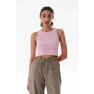 Basic Fitilli Halter Yaka Modal Body