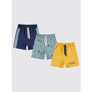 Civil Baby Erkek Bebek 3'lü Set Şort 6-18 Ay Hardal