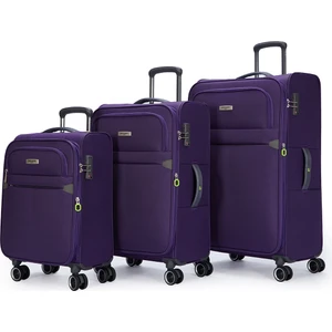 Pierre Cardin 6000 3'lü Set Ultra Light Hafif Lüx Kumaş Tekerlekli Valiz