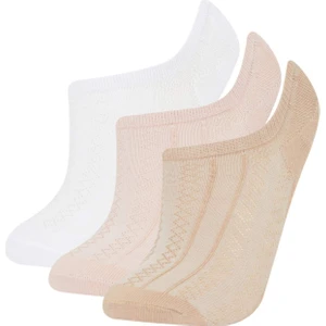 Kadın 3'lü Pamuklu Sneaker Çorap E2083AXNS