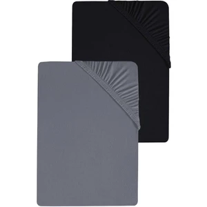 2 Adet Battal Boy Düz Pamuklu Çift Kişilik 200 x 200 cm Lastikli Penye Çarşaf