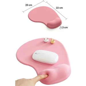 Sonic Touch Bilek Destekli Pembe Damla Tipi Pürüzsüz Yüzey Dikişsiz Gamer Oyuncu Mouse Pad 20X22CM