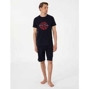 Pierre Cardin Erkek Lacivert Kısakol Şortlu Pijama Takımı 50314388-200