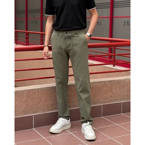 Erkek, Bel lastikli, Regular-fit, Keten dokuma, Pamuklu Old Money Culture pantolon 300
