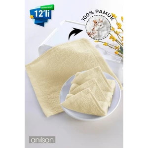 12'li Mini Havlu - 26x26 cm, %100 Pamuk, Bebek ve Çocuklar İçin, Yüz Havlusu Olarak Kullanıma Uygun