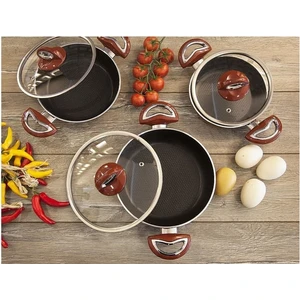 Granit Plus 3 Lü Omlet Set - Kırçıllı BORDO - TT 1103