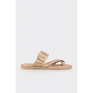 Naturel Deri Kadın Terlik