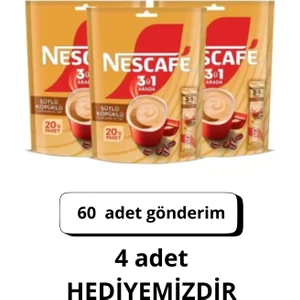 Nescafé 3'ü 1 Arada Sütlü Köpüklü 56x17.4 gr Çoklu Paket