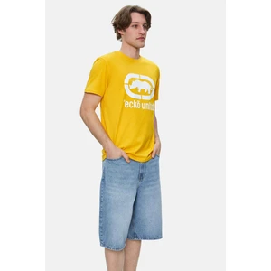 Marc Sarı Bisiklet Yaka Baskılı Standard Fit Erkek Tshirt