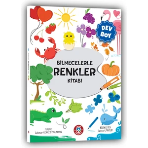 Bilmecelerle Renkler Kitabı - Özlem Durhat 1+ Yaş Eğitici Büyük Boy 10 Sayfa Ciltsiz 