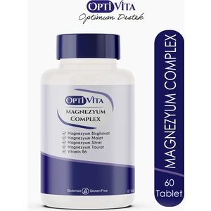 Magnezyum Complex 60 Tablet (Magnezyum Bisglisinat, Malat, Taurat, Sitrat + Vitamin B6)