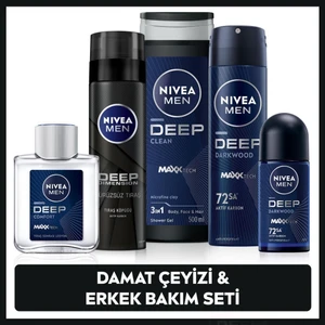MEN Erkek Damat Çeyiz Seti, Duş Jeli 500ml, Deodorant 150ml, Roll-on 50ml, Tıraş Köpüğü, Losyon100ml