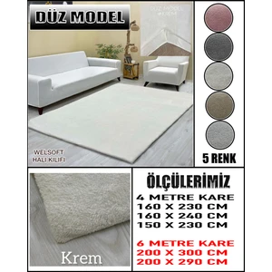 Düz Model Kumaştan Welsoft Lastikli Halı Örtüsü