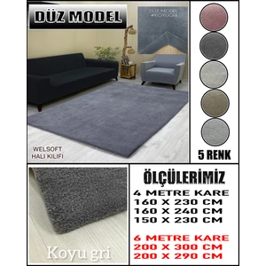 Düz Model Kumaştan Welsoft Lastikli Halı Örtüsü