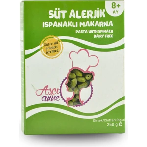 Aşçı Anne Süt Alerjik Ispanaklı Makarna (8+Ay) 250 gr