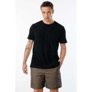 Erkek T-Shirt  Pamuk Regular Fit Standart Kesim Bisiklet Yaka Basic Tişört Basıc-T-Shırt1