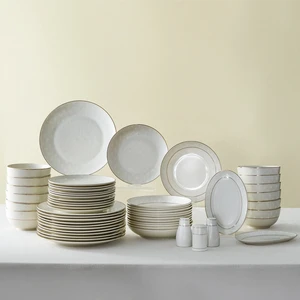 Elegance Bone Mandarin 53 Parça 12 Kişilik Yemek Takımı Gold