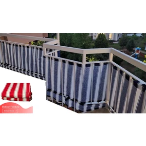 Balkon Demiri Için Bağcıklı Veya Kuşgözü Kapsül Halkalı Kırmızı - Beyaz Korkuluk brandası