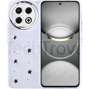 Tecno Spark 30 Pro Kılıf Airbag Tasarımlı Simli Şeffaf Zore Kutup Kapak