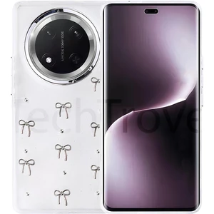 Honor Magic 7 Lite Kılıf Airbag Tasarımlı Simli Şeffaf Zore Kutup Kapak